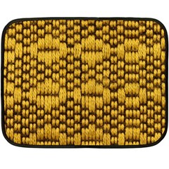 Golden Pattern Fabric Double Sided Fleece Blanket (mini)  by Sapixe