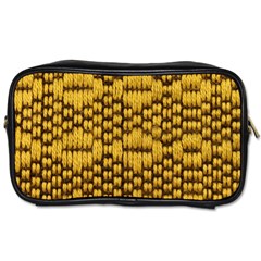 Golden Pattern Fabric Toiletries Bags