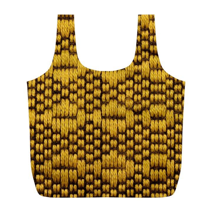 Golden Pattern Fabric Full Print Recycle Bags (L) 