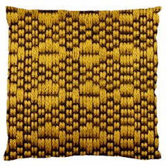 Golden Pattern Fabric Standard Flano Cushion Case (two Sides)