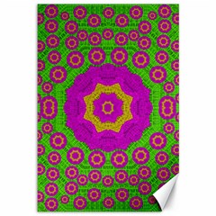 Decorative Festive Bohemic Ornate Style Canvas 12  X 18   by pepitasart