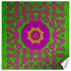 Decorative Festive Bohemic Ornate Style Canvas 16  X 16   by pepitasart