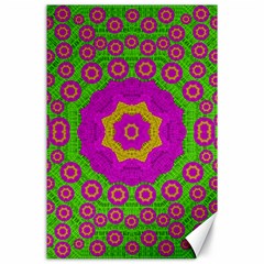 Decorative Festive Bohemic Ornate Style Canvas 24  X 36  by pepitasart