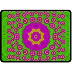 Decorative Festive Bohemic Ornate Style Fleece Blanket (Large)  80 x60  Blanket Front