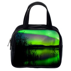 Green Northern Lights Canada Classic Handbags (one Side) by Sapixe