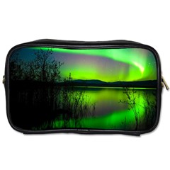 Green Northern Lights Canada Toiletries Bags