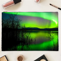 Green Northern Lights Canada Cosmetic Bag (xxl)  by Sapixe