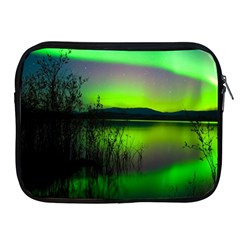 Green Northern Lights Canada Apple Ipad 2/3/4 Zipper Cases by Sapixe