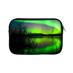 Green Northern Lights Canada Apple Ipad Mini Zipper Cases by Sapixe