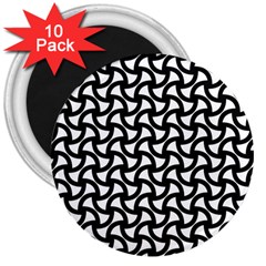 Grid Pattern Background Geometric 3  Magnets (10 Pack)  by Sapixe