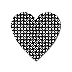 Grid Pattern Background Geometric Heart Magnet by Sapixe