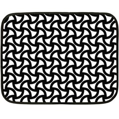 Grid Pattern Background Geometric Fleece Blanket (mini) by Sapixe