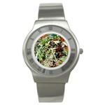 April   Birds Of Paradise 5 Stainless Steel Watch Front