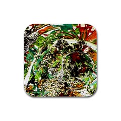 April   Birds Of Paradise 5 Rubber Square Coaster (4 Pack)  by bestdesignintheworld