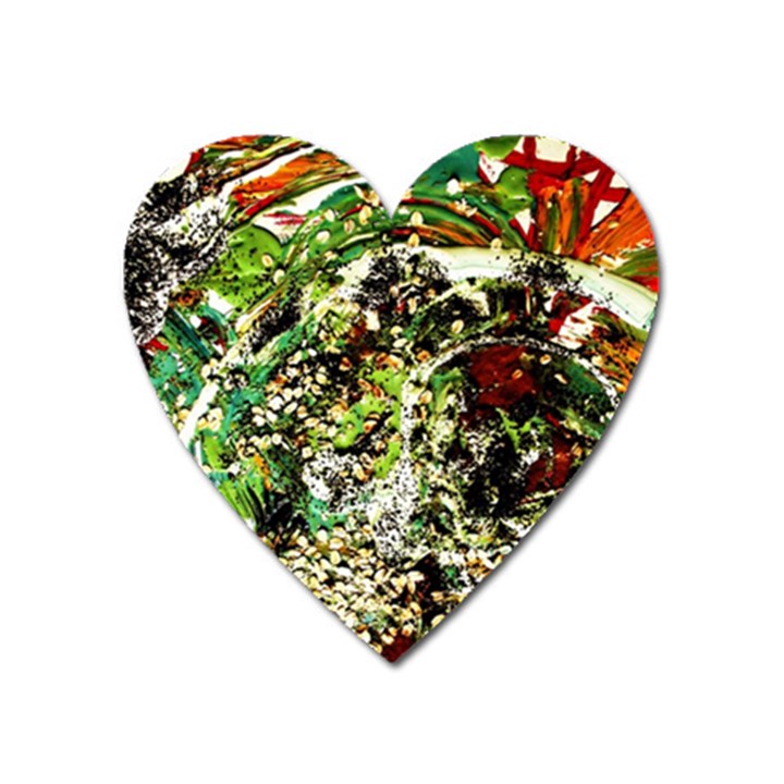 April   Birds Of Paradise 5 Heart Magnet