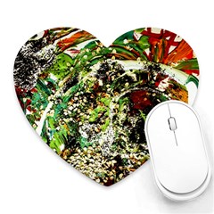 April   Birds Of Paradise 5 Heart Mousepads by bestdesignintheworld