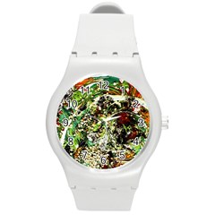 April   Birds Of Paradise 5 Round Plastic Sport Watch (m) by bestdesignintheworld