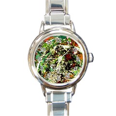 April   Birds Of Paradise 5 Round Italian Charm Watch by bestdesignintheworld