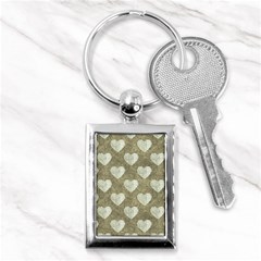 Hearts Motif Pattern Key Chains (rectangle)  by dflcprints