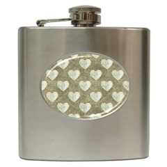 Hearts Motif Pattern Hip Flask (6 Oz) by dflcprints