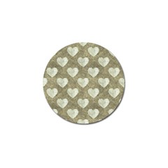 Hearts Motif Pattern Golf Ball Marker by dflcprints