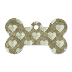 Hearts Motif Pattern Dog Tag Bone (one Side) by dflcprints