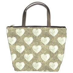 Hearts Motif Pattern Bucket Bags by dflcprints