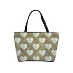 Hearts Motif Pattern Shoulder Handbags Front