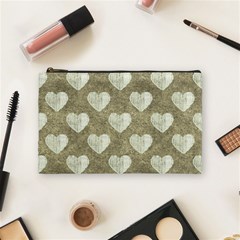 Hearts Motif Pattern Cosmetic Bag (medium)  by dflcprints