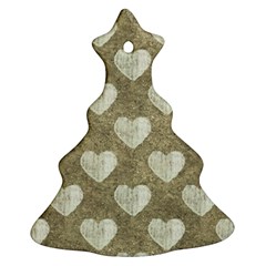 Hearts Motif Pattern Christmas Tree Ornament (two Sides)