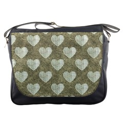 Hearts Motif Pattern Messenger Bags by dflcprints