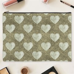 Hearts Motif Pattern Cosmetic Bag (xxxl)  by dflcprints