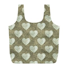 Hearts Motif Pattern Full Print Recycle Bags (l)  by dflcprints