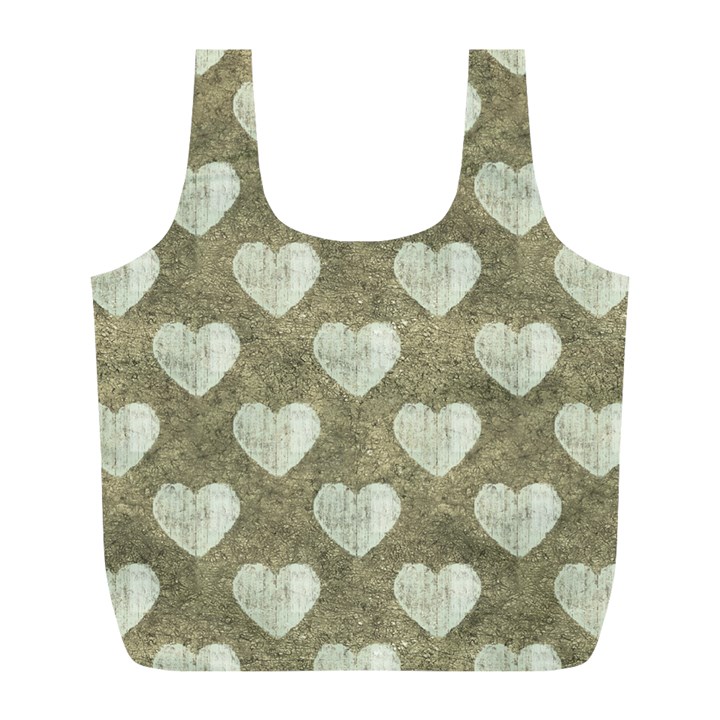 Hearts Motif Pattern Full Print Recycle Bags (L) 