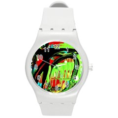 Quiet Place Round Plastic Sport Watch (m) by bestdesignintheworld