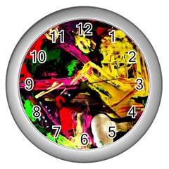 Spooky Attick 1 Wall Clocks (silver)  by bestdesignintheworld