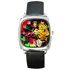 Spooky Attick 1 Square Metal Watch by bestdesignintheworld