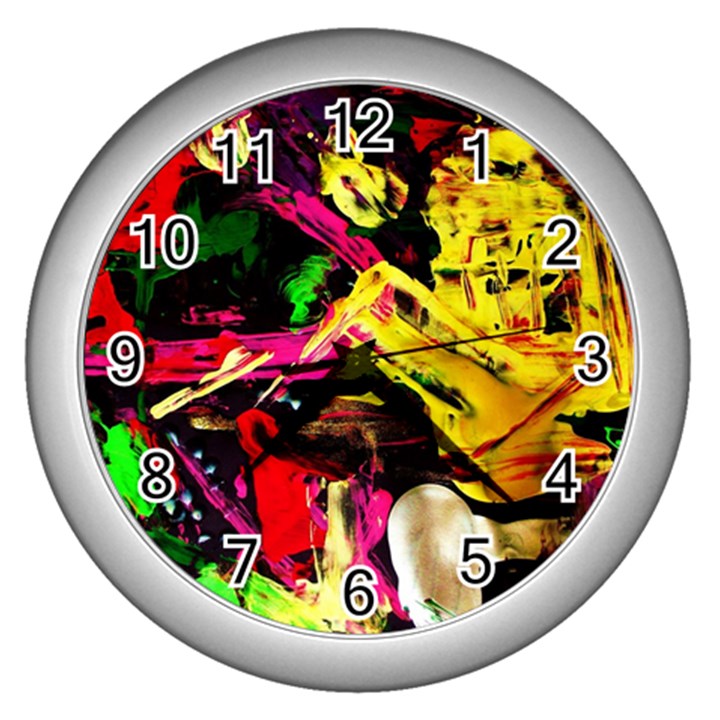 Spooky Attick 1 Wall Clocks (Silver) 