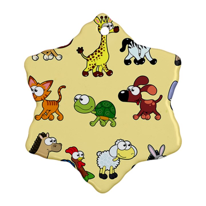 Group Of Animals Graphic Ornament (Snowflake)