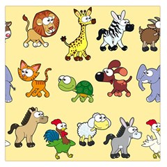 Group Of Animals Graphic Large Satin Scarf (square) by Sapixe