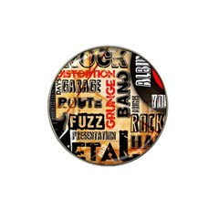 Guitar Typography Hat Clip Ball Marker by Sapixe