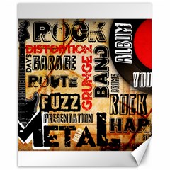 Guitar Typography Canvas 16  X 20   by Sapixe