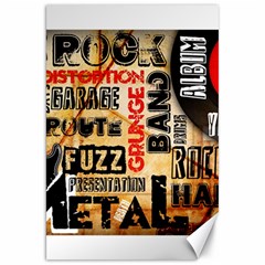 Guitar Typography Canvas 20  X 30   by Sapixe