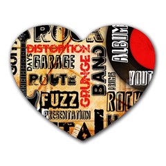 Guitar Typography Heart Mousepads by Sapixe