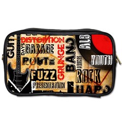 Guitar Typography Toiletries Bags by Sapixe