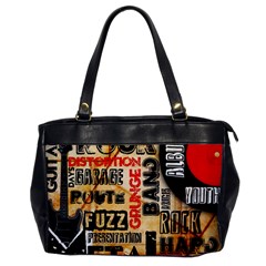 Guitar Typography Office Handbags by Sapixe