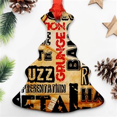 Guitar Typography Ornament (christmas Tree)  by Sapixe