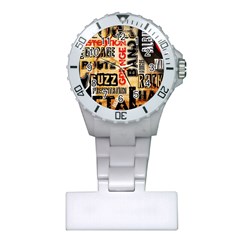 Guitar Typography Plastic Nurses Watch by Sapixe