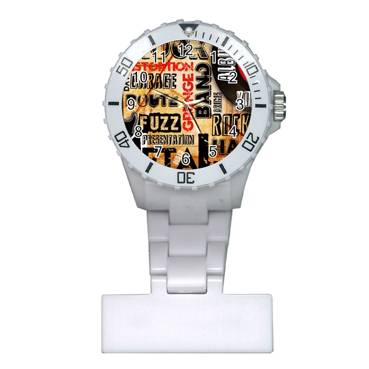 Guitar Typography Plastic Nurses Watch