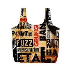 Guitar Typography Full Print Recycle Bags (m)  by Sapixe